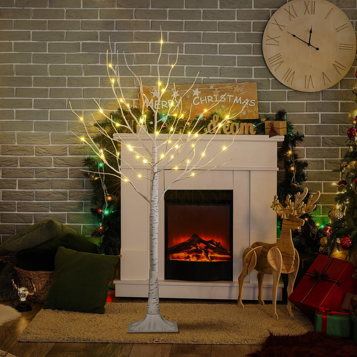 Glowing Birch Tree LED Light